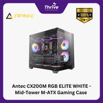 Load image into Gallery viewer, Antec CX200M RGB ELITE WHITE - Mid-Tower M-ATX Gaming Case - Tempered Glass Side Panel - Free 3Pcs 120mm RGB Fans + 2Pcs 120mm RGB Fans Reverse