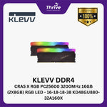 Load image into Gallery viewer, KLEVV DDR4 CRAS X RGB PC25600 3200MHz 16GB (2X8GB) RGB LED - 16-18-18-38 KD48GU880-32A160X