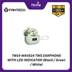 Load image into Gallery viewer, TW14 WAVE14 TWS EARPHONE WITH LED INDICATOR (Black / Green / White)