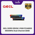 Load image into Gallery viewer, GEIL DDR5 ORION V RGB PC44800 5600MHz Dual Channel 32GB (2x16GB) - GAVSG532GB5600C38ADC (Intel XMP & AMD EXPO Ready) Support AMD & INTEL