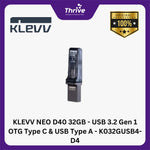 Load image into Gallery viewer, KLEVV NEO D40 32GB - USB 3.2 Gen 1 OTG Type C & USB Type A - K032GUSB4-D4