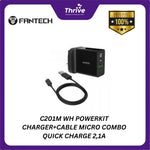 Load image into Gallery viewer, C201M WH POWERKIT CHARGER+CABLE MICRO COMBO QUICK CHARGE 2,1A