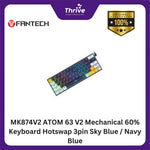 Load image into Gallery viewer, MK874V2 ATOM 63 V2 FANTECH GAMING KEYBOARD Mechanical 60% Keyboard Hotswap 3pin Sky Blue / Navy Blue