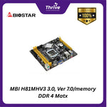 Load image into Gallery viewer, Motherboard MBI H81MHV3 3.0, Ver 7.0/memory DDR 4 Matx