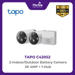 Load image into Gallery viewer, TP-LINK 2-Indoor/Outdoor Battery Camera 2K 4MP + 1-Hub