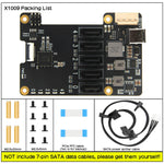 Load image into Gallery viewer, Raspberry Pi 5 X1009 PCIe to 5-Port SATA Shield SATA HAT Expansion Board (NOT Support Boot from HDD/SSD)
