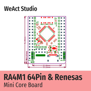 WeAct RA4M1 Renesas R7FA4M1AB3CFM#AA0 R7FA4M1 R7FA4M1AB3CFM Core Board Demo Board