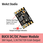 Load image into Gallery viewer, WeAct Buck Step-Down Power Module DC/DC 36V Max Input 3.3V/5V/12V Output 0.6A Max Current
