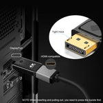 Load image into Gallery viewer, 4K 1080P DisplayPort to HDMI-Compatible Adapter DP Male to Female HD TV HDMI-Compatible Video Audio Cable for PC TV Laptop
