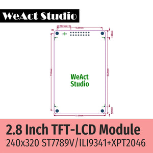 WeAct 2.8" 240*320 ILI9341 ST7789V Display Screen 2.8inch SPI LCD TFT Module With Touch XPT2046 No Touch Auto Brightness Adjust