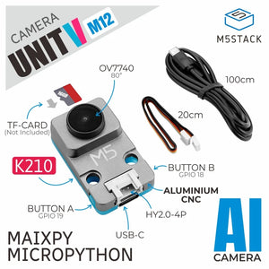 M5Stack Official UnitV K210 AI Camera M12 Version (OV7740)