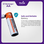 Load image into Gallery viewer, ET Recharge+ 1800mWh Type-C USB Rechargeable AA Battery 1.6V - Pengisian Cepat &amp; Tahan Lama