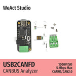 Load image into Gallery viewer, WeAct USB to CAN Module USB to CANFD CANBUS Analyzer Debugger SLCAN Cangaroo
