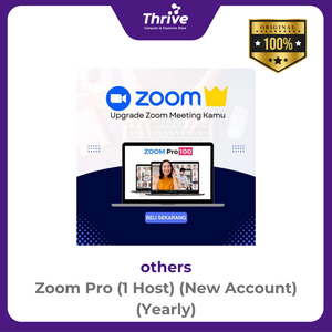 Zoom Pro (1 Host) (New Account) (Yearly)