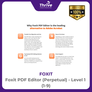 Foxit PDF Editor (Perpetual) - Level 1 (1-9)