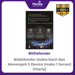 Load image into Gallery viewer, Bitdefender Usaha Kecil dan Menengah 5 Device (maks 1 Server) (Yearly)
