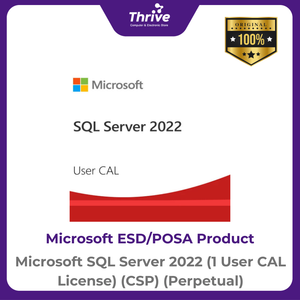 Microsoft SQL Server 2022 (1 User CAL License) (CSP) (Perpetual)
