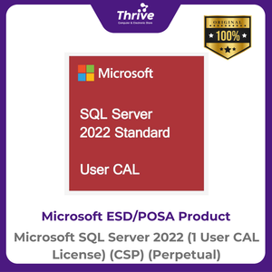 Microsoft SQL Server 2022 (1 User CAL License) (CSP) (Perpetual)