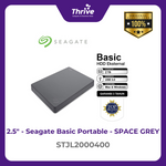 Load image into Gallery viewer, Seagate Basic Portable - SPACE GREY STJL2000400
