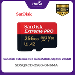 Load image into Gallery viewer, SanDisk Extreme Pro microSDXC, SQXCD 256GB, V30, U3, C10, A2, UHS-I, 200MB/s R, 140MB/s W, 4x6, SD adaptor, Lifetime Limited
