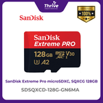 Load image into Gallery viewer, SanDisk Extreme Pro microSDXC, SQXCD 128GB, V30, U3, C10, A2, UHS-I, 200MB/s R, 90MB/s W, 4x6, SD adaptor, Lifetime Limited