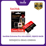 Load image into Gallery viewer, SanDisk Extreme Pro microSDXC, SQXCU 64GB, V30, U3, C10, A2, UHS-I, 200MB/s R, 90MB/s W, 4x6, SD adaptor, Lifetime Limited
