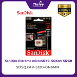 Load image into Gallery viewer, SanDisk Extreme microSDXC, SQXAV 512GB, V30, U3, C10, A2, UHS-I, 190MB/s R, 130MB/s W, 4x6, Lifetime Limited