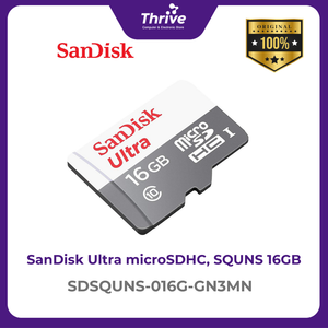 SanDisk Ultra microSDHC, SQUNS 16GB, C10, UHS-1, 80MB/s R, 3x5, 7Y