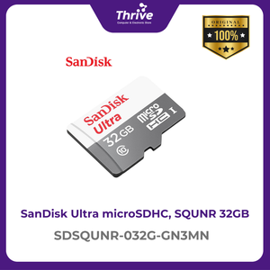 SanDisk Ultra microSDHC, SQUNR 32GB, C10, UHS-1, 100MB/s R, 3x5, 7Y