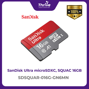 SanDisk Ultra microSDHC, SQUAR 16GB, C10, A1, UHS-1, 98MB/s R, 4x6, 10Y