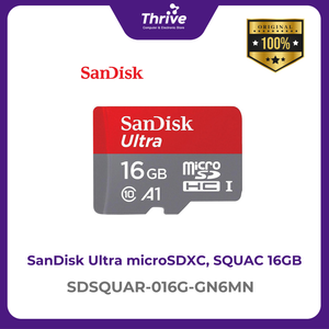 SanDisk Ultra microSDHC, SQUAR 16GB, C10, A1, UHS-1, 98MB/s R, 4x6, 10Y