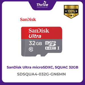 SanDisk Ultra microSDHC, SQUA4 32GB, A1, C10, U1, UHS-I, 120MB/s R, 4x6, 10Y