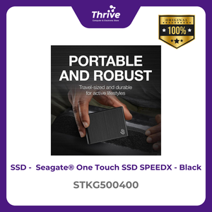 Seagate® One Touch SSD SPEEDX - Black STKG500400