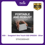 Load image into Gallery viewer, Seagate® One Touch SSD SPEEDX - Silver STKG500401
