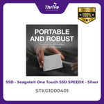 Load image into Gallery viewer, Seagate® One Touch SSD SPEEDX - Silver STKG1000401
