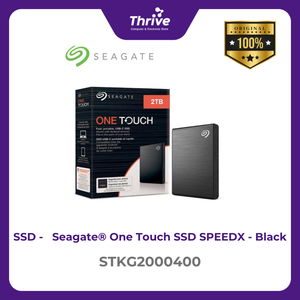 Seagate® One Touch SSD SPEEDX - Black STKG2000400