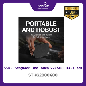 Seagate® One Touch SSD SPEEDX - Black STKG2000400