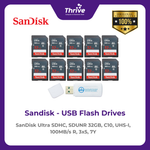 Load image into Gallery viewer, SanDisk Ultra SDHC, SDUNR 32GB, C10, UHS-I, 100MB/s R, 3x5, 7Y