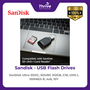 SanDisk Ultra SDXC, SDUNC 512GB, C10, UHS-I, 150MB/s R, 4x6, 10Y