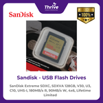 Load image into Gallery viewer, SanDisk Extreme SDXC, SDXVA 128GB, V30, U3, C10, UHS-I, 180MB/s R, 90MB/s W, 4x6, Lifetime Limited
