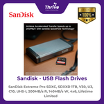 Load image into Gallery viewer, SanDisk Extreme Pro SDXC, SDXXD 1TB, V30, U3, C10, UHS-I, 200MB/s R, 140MB/s W, 4x6, Lifetime Limited
