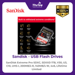 Load image into Gallery viewer, SanDisk Extreme Pro SDXC, SDXXD 1TB, V30, U3, C10, UHS-I, 200MB/s R, 140MB/s W, 4x6, Lifetime Limited
