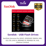 Load image into Gallery viewer, SanDisk Extreme Pro SDXC, SDSDXEP 256GB, V60, U3, C10, UHS-II, 280MB/s R, 150MB/s W, 4x6, Lifetime Limited
