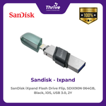 Load image into Gallery viewer, SanDisk iXpand Flash Drive Flip, SDIX90N 064GB, Black, iOS, USB 3.0, 2Y