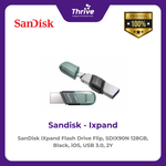 Load image into Gallery viewer, SanDisk iXpand Flash Drive Flip, SDIX90N 128GB, Black, iOS, USB 3.0, 2Y
