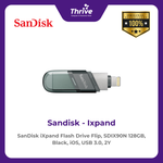 Load image into Gallery viewer, SanDisk iXpand Flash Drive Flip, SDIX90N 128GB, Black, iOS, USB 3.0, 2Y
