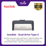Load image into Gallery viewer, SanDisk Ultra Dual Drive USB Type C, SDDDC2 128GB, USB Type C, Black, USB3.1/Type C reversible connector, Retractable Design , Type-C enabled Android devices, 5Y
