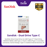 Load image into Gallery viewer, SanDisk Ultra® Dual Drive Go USB Type-C™ Flash Drive, SDDDC3 128GB, USB Type C, Peach, USB3.1/Type C reversible connector, Swivel Design, Type-C enabled Android devices, 5Y
