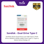 Load image into Gallery viewer, SanDisk Ultra® Dual Drive Luxe USB Type-C Flash Drive, SDDDC4 512GB, USB3.2 Gen1 Type C / Type A, Metal, Swivel Design, 5Y
