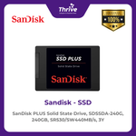 Load image into Gallery viewer, SanDisk PLUS Solid State Drive, SDSSDA-240G, 240GB, SR530/SW440MB/s, 3Y
